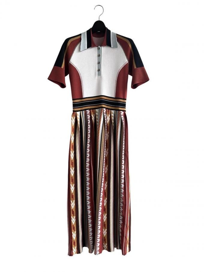 Mame KurogouchiGeometric Pattern Knitted Dress