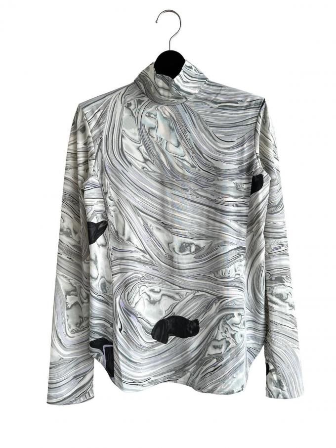 Mame KurogouchiMarble Print Jersey High Neck Top (졼)