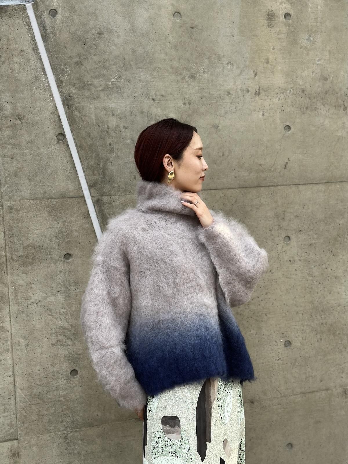 トップス Fur Knitted High Neck Top - grey mame Mame Kurogouchi(マメ)の通販 - Seltie セルティ