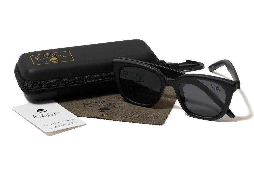 ムータエレブロコラボ　フリップサングラス 黒 クリーニングクロス付　ダブルネーム ELEBROU x muta MARINE WELLINGTON FRAME SUNGLASSES [全2色