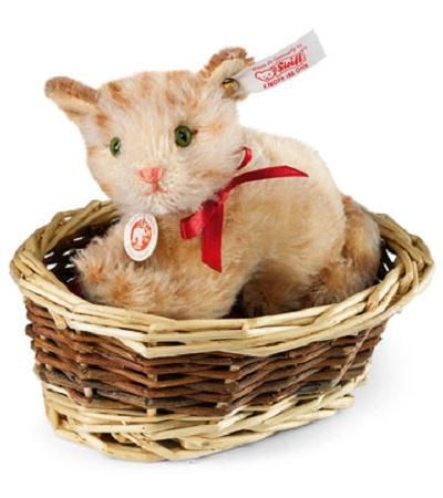 Steiff バスケットに入った仔猫のジニー　ネコ Steiff バスケットに入った仔猫のジニー EAN034374 - Steiff
