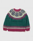 PEACE PATTERN WOOL KNIT CREW