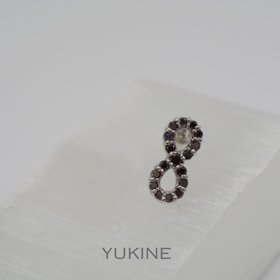 INFINITY ブラックダイヤモンドPtピアス - YUKINE online shop