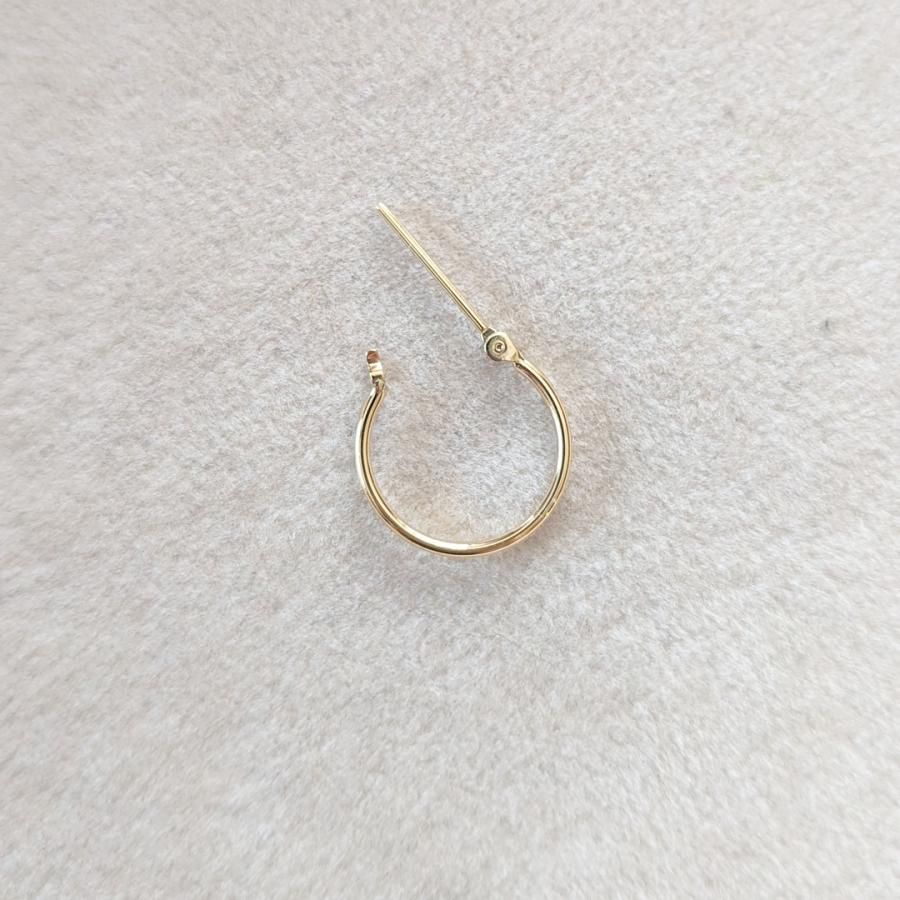 1個】 K18/pt900フープピアス S - YUKINE online shop
