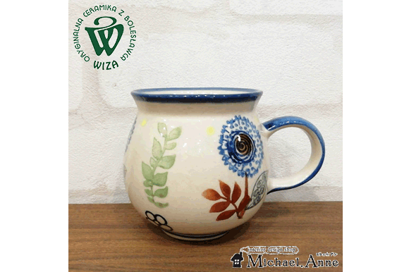 Polish Pottery<br>マグカップ（Pompon）<br> 【P-MUG113-L36】 