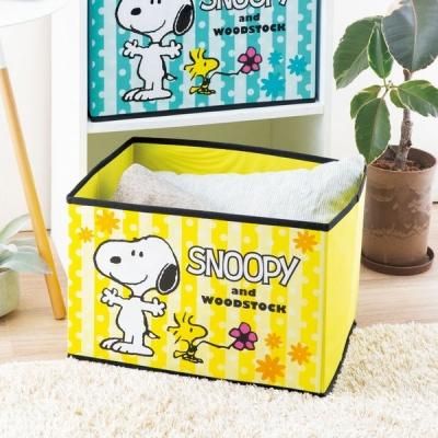 ノベルティグッズ 販促品 粗品 景品用 スヌーピーストライプ 収納ボックス イエロー ノベルティグッズ 販促品 粗品 景品用 スヌーピーストライプ 収納ボックス イエロー
