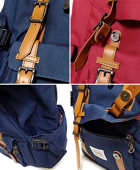 高級感のあるベルト使いと豊富な収納で使い勝手の良いデイバッグ