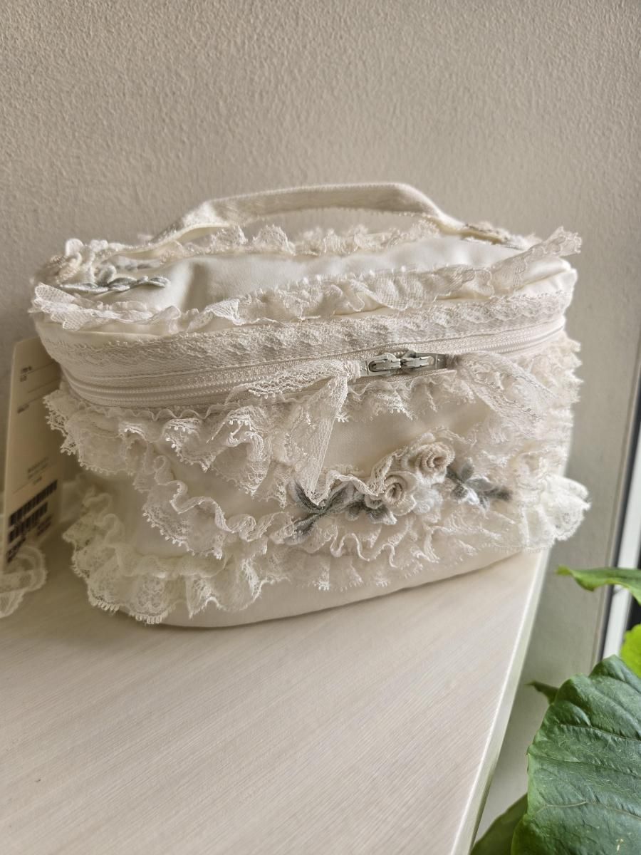 ピアリマーマ　さえら　ヒスクローネ　バニティバッグ　ロリータ 懐古ロリ　レース さえら：ヒスクローネ 冬薔薇バニティバッグ 2色（52-h113) - さえら