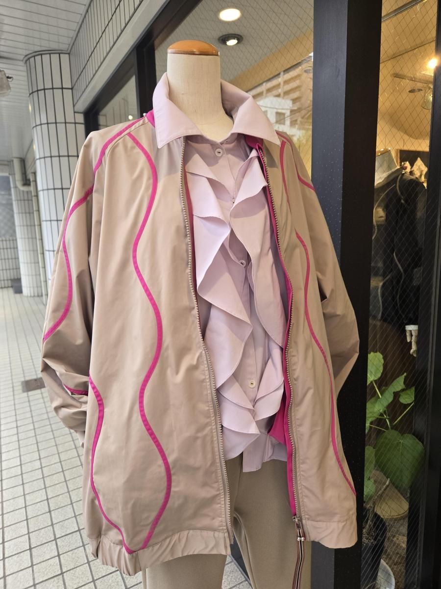 ♦︎さえら　ポテチーノ♦︎ チェック柄お花モチーフ　ドルマンスリーブトップス ♦︎さえら ポテチーノ♦︎ チェック柄お花モチーフ ドルマン