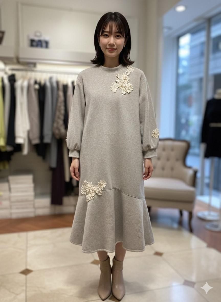 Belpaci ベルパーチ ひまわりエプロン エプロンドレス ワンピース さえら Belpaci ベルパーチ ひまわりエプロン エプロンドレス ワンピース