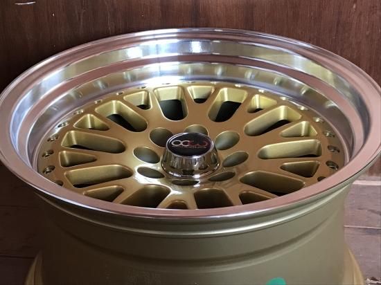 新品】15ｲﾝﾁ業販OK深リム9J4穴PCD100☆ゴールド☆段リムスタンスSTANCE
