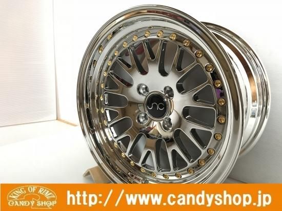 JNC4本セットクロームゴールドホイール18インチ