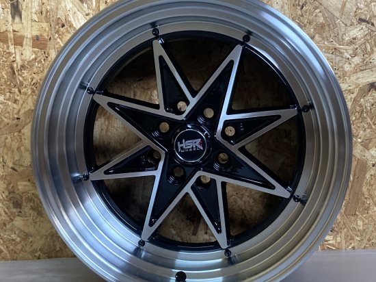 新品】業販ok☆1セット限定☆16インチHSR深リム旧車リム8.5J黒銀4穴100/114.3☆ - BIG RIMS CANDY SHOP