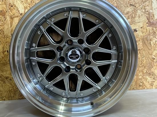 新品】8J±0☆4穴PCD100/114.3☆ハイパーブラック深リム人気