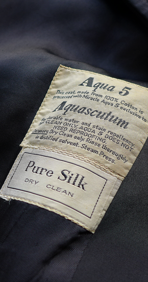 1960s Vintage Aquascutum Black Silk Coat ENGLAND ヴィンテージ英国