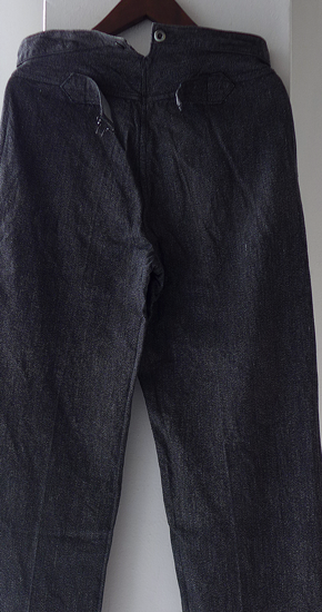 1940s Vintage French Work Pant Heavy Chambray Black ヴィンテージ黒 ...