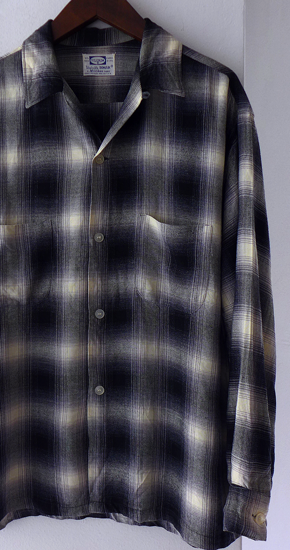 1960s Vintage Pilgrim Rayon Shirt ヴィンテージピルグリム製オンブレレーヨンシャツ - ANNE-TRE