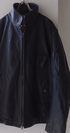 1970s Vintage French Military Leather Pilot Jacket ヴィンテージ ...