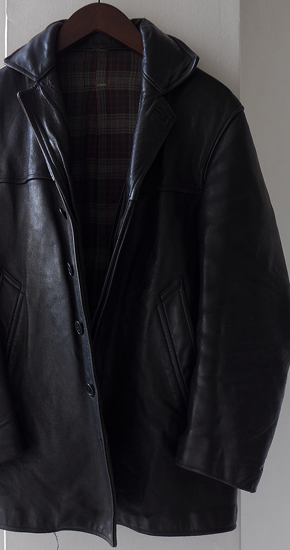 1950 Vintage French Leather Fire Man Jacket ヴィンテージフレンチ ...