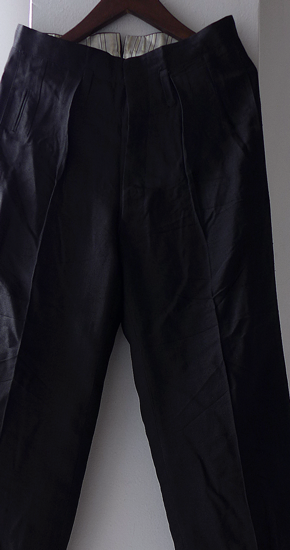 1950s Vintage Black Nep Silk Trousers ヴィンテージネップシルク 