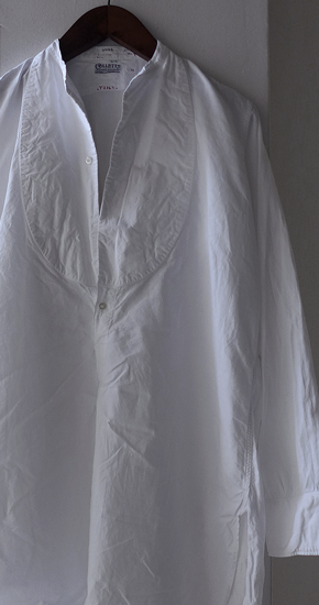 Vintage Band Collar White Shirt ヴィンテージ