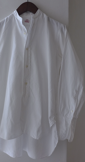 1940s Vintage Cotton Band Collar Shirt ヴィンテージコットンバンド