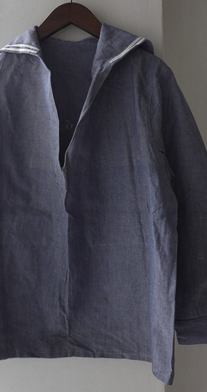 1950s Vintage French Linen Sailor Shirt Dead Stock ヴィンテージ ...