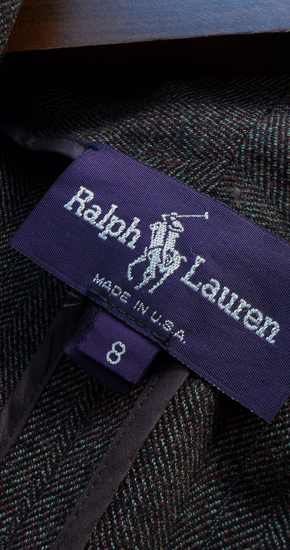 1990s Vintage Ralph Lauren Purple Label Smoking Coat