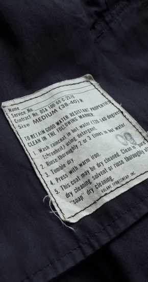 1960s Vintage U.S.Navy Cotton Poplin Rain Coat ヴィンテージ
