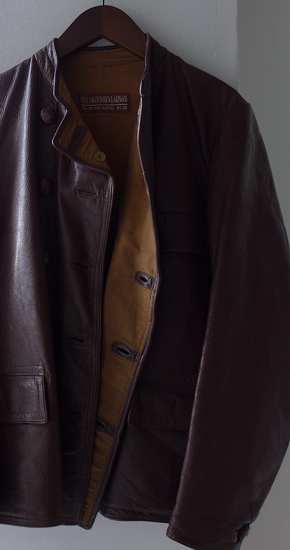 1940s Vintage OJE SKINNBEKLADNAD Swedish Leather Jacket