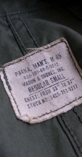 1968y Vintage U.S.ARMY M-65 Shell Parka Aluminum Zipper 1968y Vintage U.S.ARMY M-65 Shell Parka Aluminum Zipper