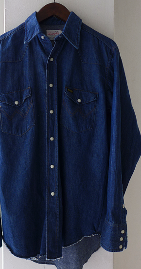 1970s Vintage Wrangler 27MW Denim Western Shirt ヴィンテージ 1970s Vintage Wrangler 27MW Denim Western Shirt ヴィンテージ