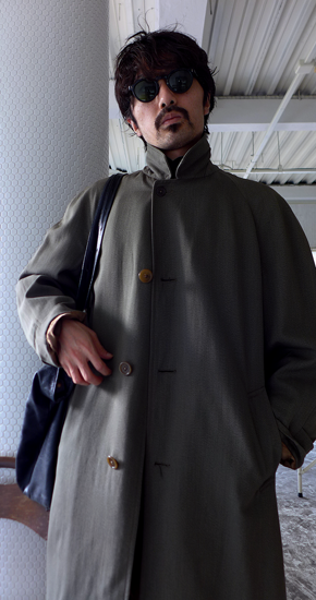 1960～70s Vintage Aquascutum Wool Gabardine Balmacaan Coat