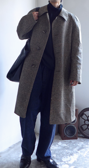 1960 70s Vintag British Tweed Crombie Coat ヴィンテージブリティッシュツウィードクロンビーコート Anne Tre