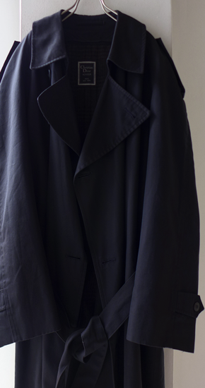 1980s Vintage Christian Dior Long Coat Black ヴィンテージクリスチャンディオールロングコート
