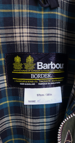 1980s Vintage Barbour Border Oiled Jacket 2Warrant 1980s Vintage Barbour Border Oiled Jacket 2Warrant