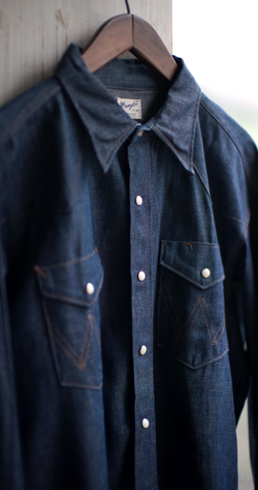 1960s Vintage Wrangler 27MW Denim Western Shirt Dead Stock