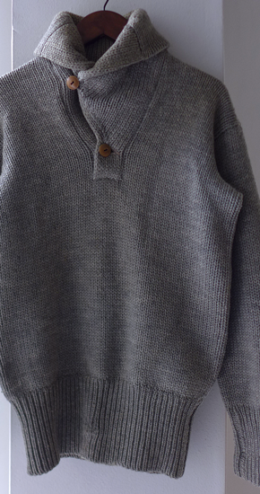 1940s Vintage Wool Shawl Collar Sweater ヴィンテージショールカラー