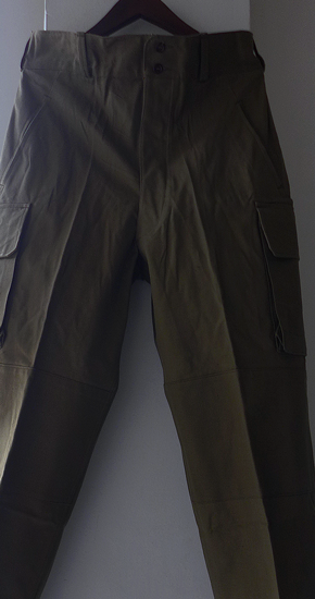 1950s Vintage French Army M-47 Trousers Dead Stock 1950s Vintage French Army M-47 Trousers Dead Stock