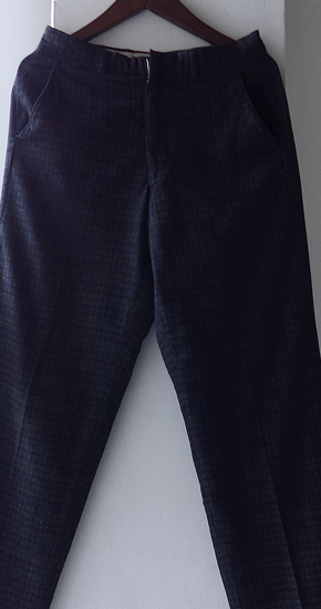 1960s Vintage Dark Check Wool Slacks ヴィンテージチェックウール