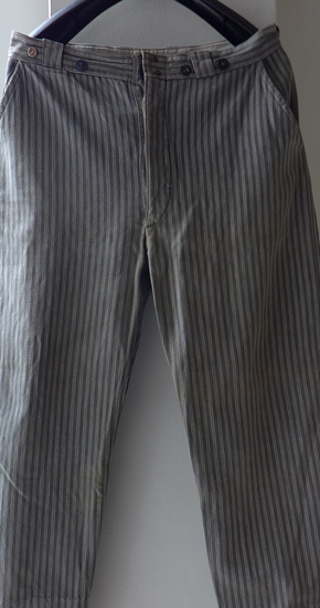 1930s Vintage French Stripe Work Trousers ヴィンテージフレンチストライプワークトラウザーズ -  ANNE-TRE
