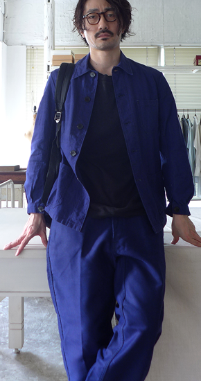 フランス ヴィンテージ ジャケット コットンリネン 1940~50s Vintage French Army Linen Work Jacket ヴィンテージ