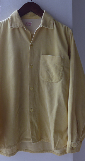 1950s Vintage Corduroy Open Collar Shirt ヴィンテージコーデュロイ