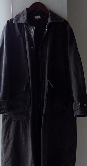 1980s Vintage Cotton Canvas Riding Coat Black ヴィンテージ 1980s Vintage Cotton Canvas Riding Coat Black ヴィンテージ