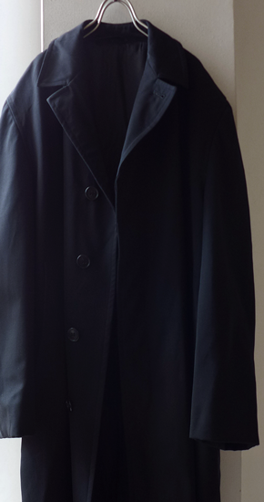 1960s Vintage Alligator Wool Gabardine Rain Coat Black 