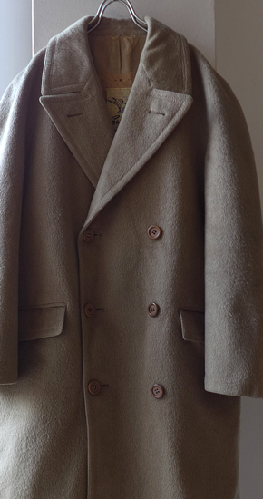 1960s Vintage Italy Loden Wool Double Breathed Coat ヴィンテージ