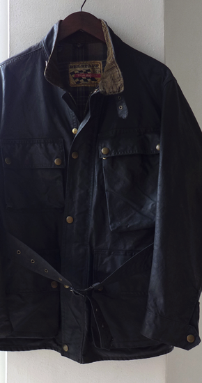 1950s Vintage Belstaff Trial Master Waxed Jacket England  ヴィンテージベルスタッフトライアルマスターチェッカーフラッグタグ - ANNE-TRE