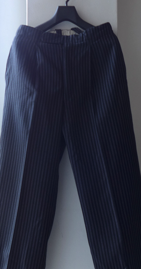 1940~50s Vintage Stripe Wool Wide Trousers ヴィンテージストライプ 