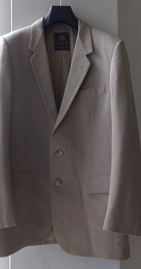 1980s Vintage LANVIN×BARNEY'S NEW YORK Wool Gabardine 2B 1980s Vintage LANVIN×BARNEY'S NEW YORK Wool Gabardine 2B