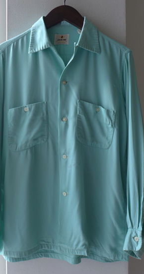 1950s Vintage Arrow Rayon Open Collar Shirt ヴィンテージアローレーヨンオープンカラーシャツ -  ANNE-TRE